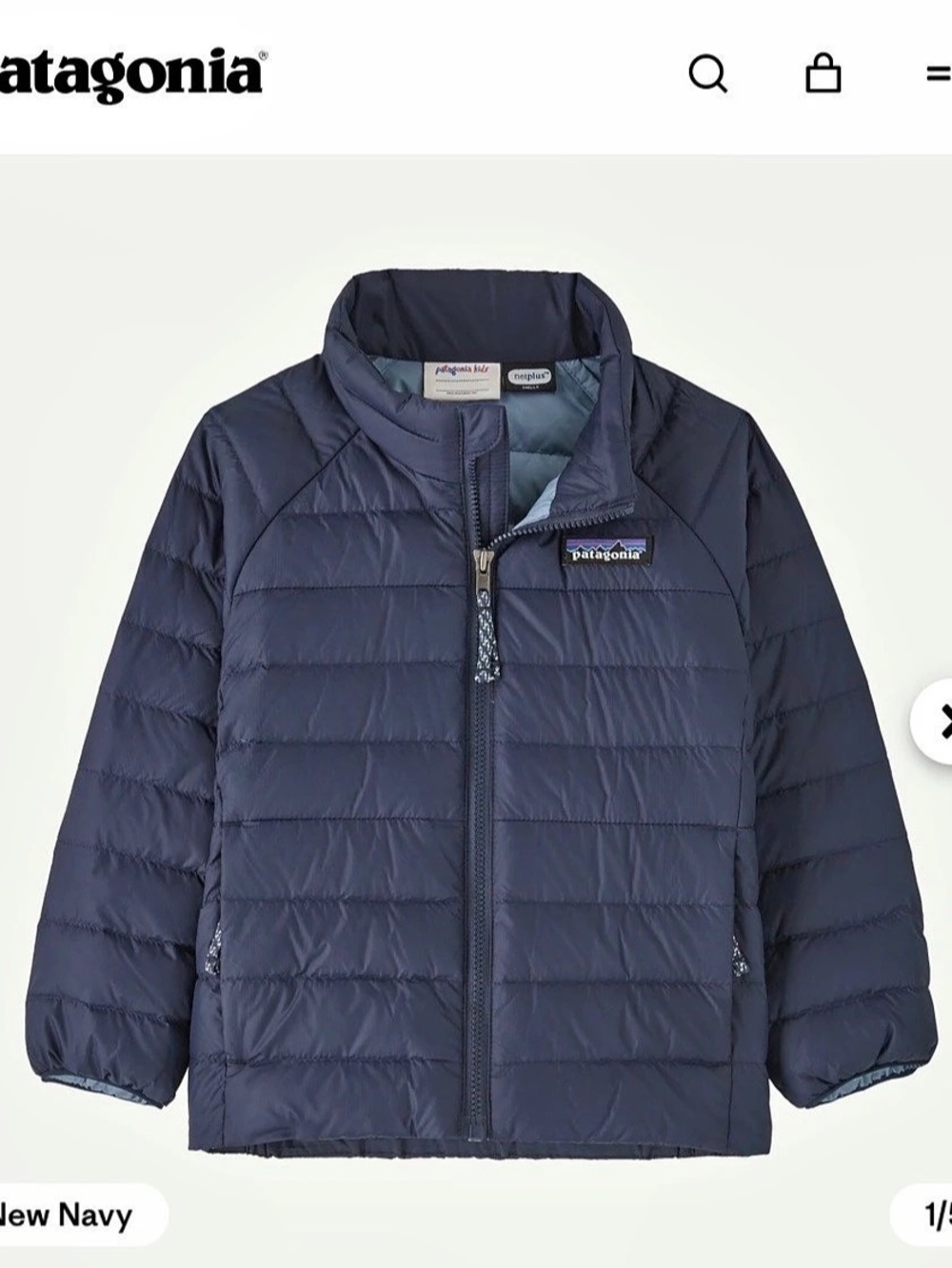 Patagonia Kids Down Sweater Puffer Jacket Size 4T